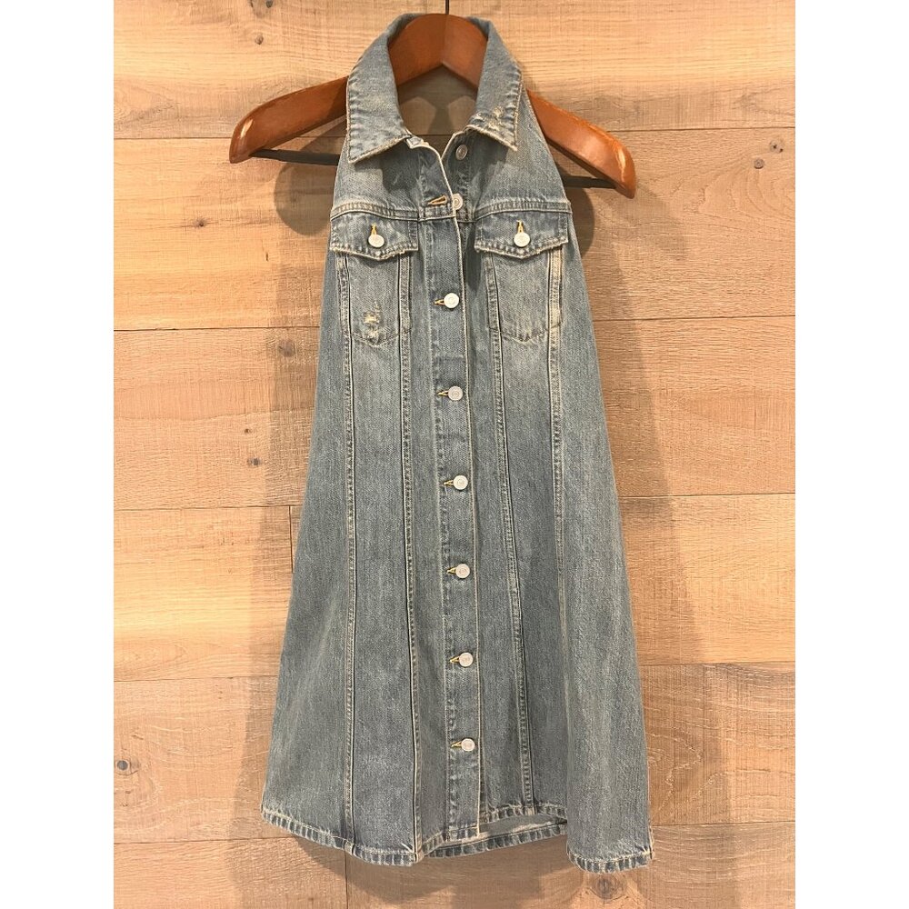 NWOT GIVENCHY Halter Button-Front Denim Mini Dress size 42/ US 6 - Picture 5 of 14